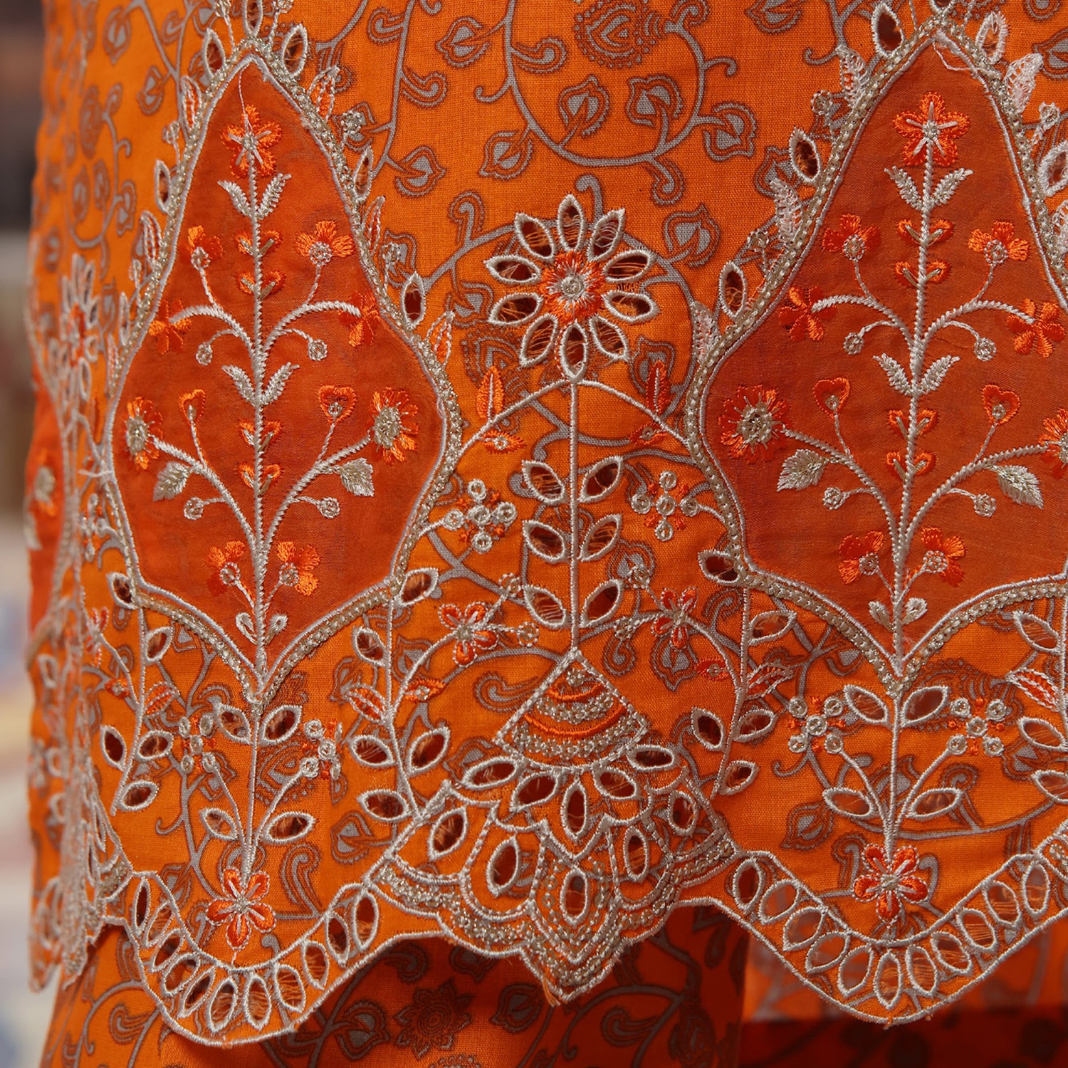 VS AIZA & MOMINA Printed Chikankari Embroidered Unstitched 3Pcs Suit - 185, Women, 3Pcs Shalwar Suit, VS Textile, Chase Value