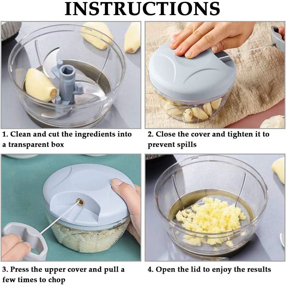 Multifunction Large Hand Pull Speedy Chopper Turbo Cutter, Knives & Cutting Board, Chase Value, Chase Value