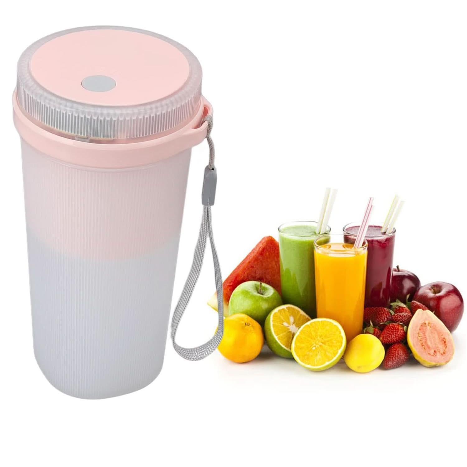 Portable Juicer 300ml - Pink, Juicer Blender & Mixer, Chase Value, Chase Value