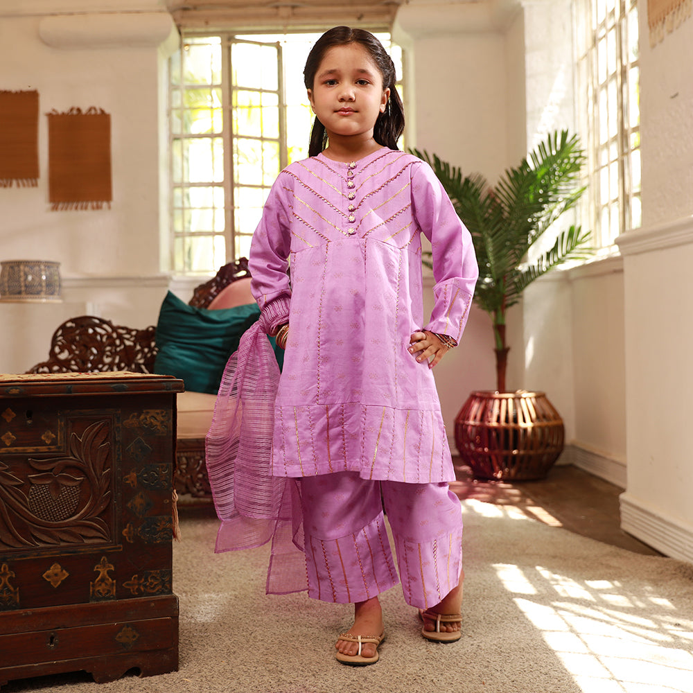 Eminent Girls Stitched Shalwar Suit - Purple, Girls Shalwar Kameez, Eminent, Chase Value