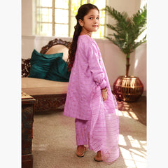 Eminent Girls Stitched Shalwar Suit - Purple