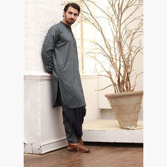 Eminent Men's Stitched Kurta Shalwar Suit - Grey, Men's Shalwar Kameez, Eminent, Chase Value