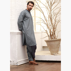 Eminent Men's Stitched Kurta Shalwar Suit - Charcoal, Men's Shalwar Kameez, Eminent, Chase Value