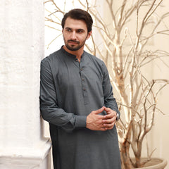 Eminent Men's Stitched Kurta Shalwar Suit - Grey, Men's Shalwar Kameez, Eminent, Chase Value
