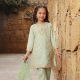 Eminent Girls Embroidered 3Pcs Shalwar Suit - Sea Green, Girls Suits, Eminent, Chase Value