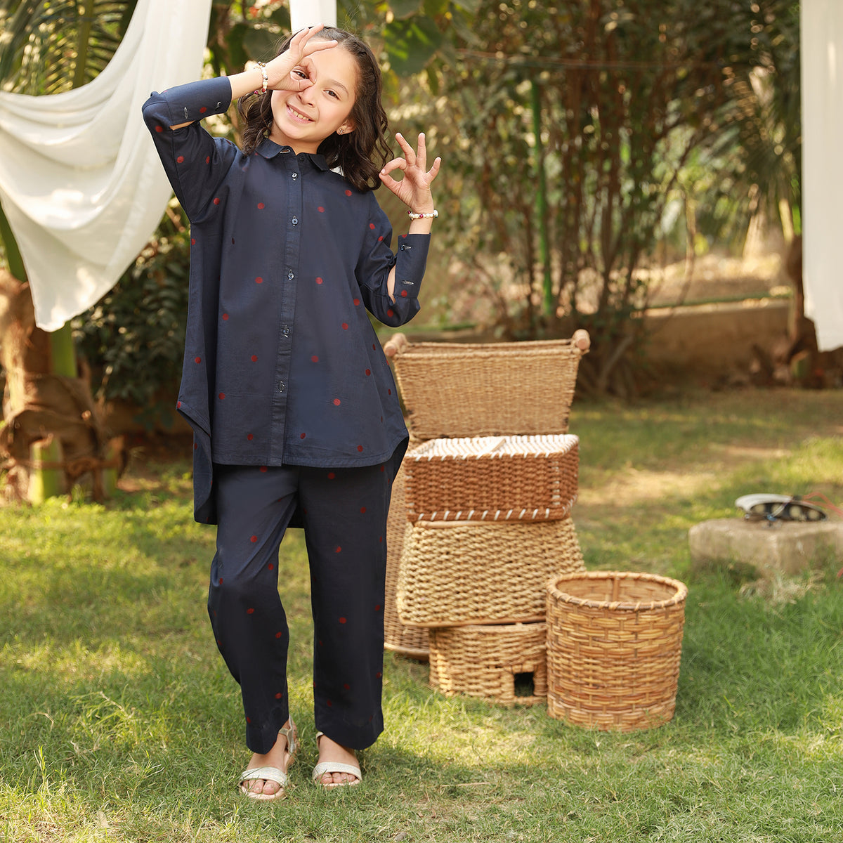 Eminent Girls Shalwar 2Pcs Suit - Dark Blue, Girls Shalwar Kameez, Eminent, Chase Value