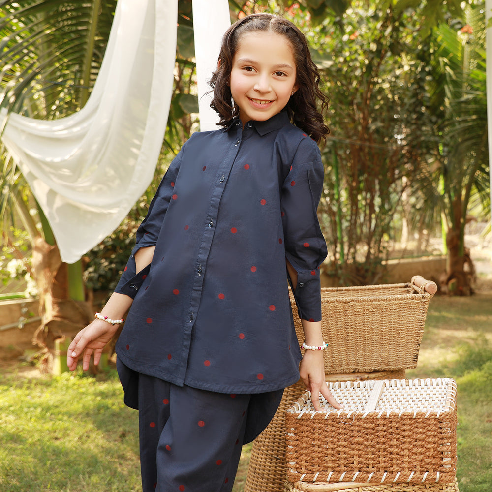 Eminent Girls Shalwar 2Pcs Suit - Dark Blue, Girls Shalwar Kameez, Eminent, Chase Value
