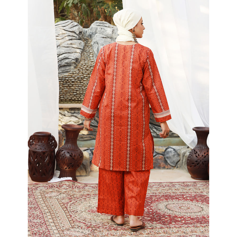 Eminent Women's Printed 2Pcs Suit - Rust, Women Shalwar Suits, Eminent, Chase Value