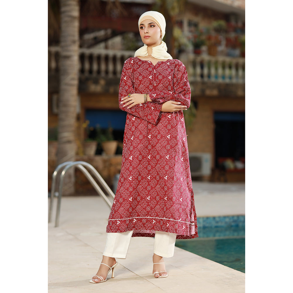 Eminent Women's Printed Kurti - Maroon, Women Ready Kurtis, Eminent, Chase Value