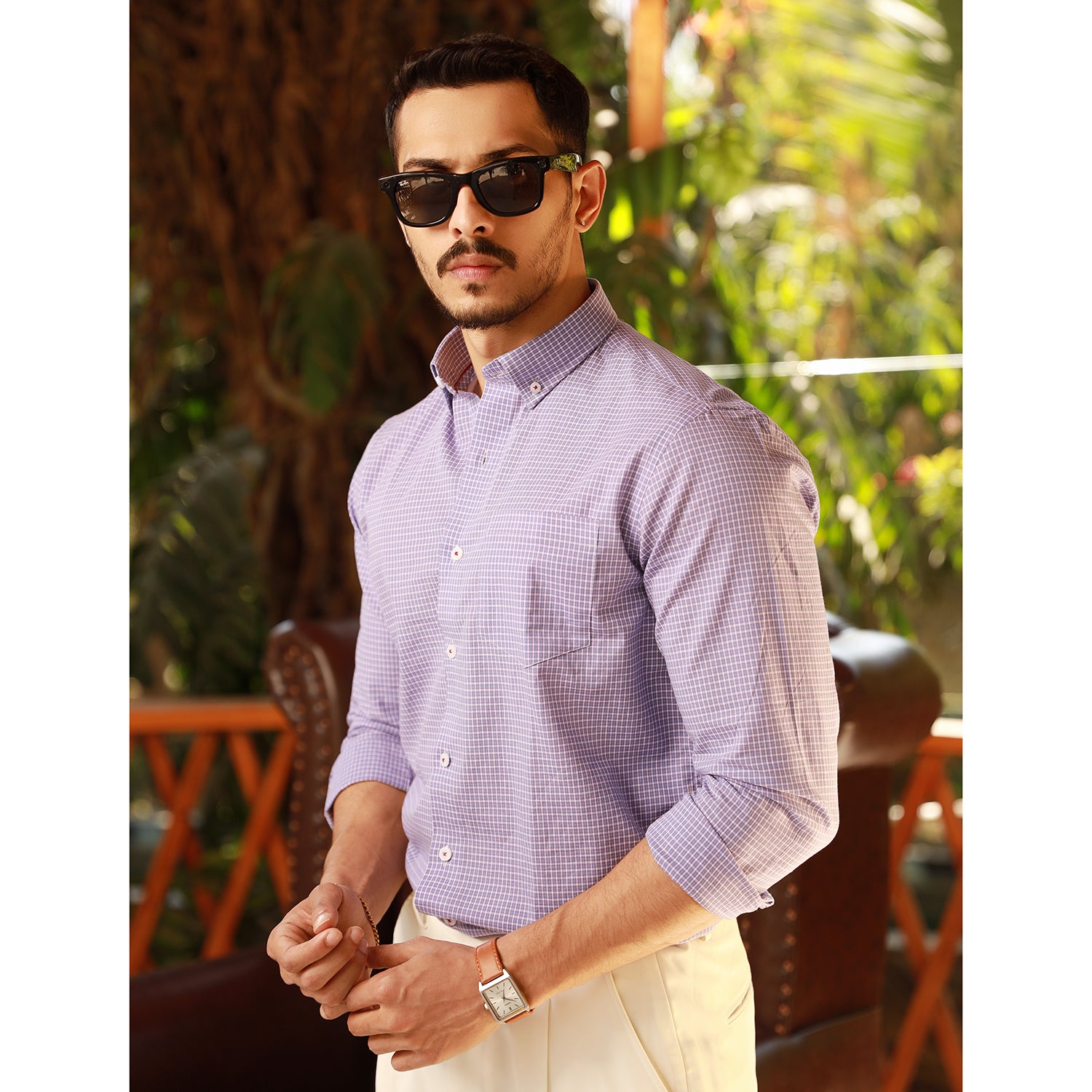 Eminent Men's Saturday Check Shirt - Light Purple, Men's Shirts, Eminent, Chase Value