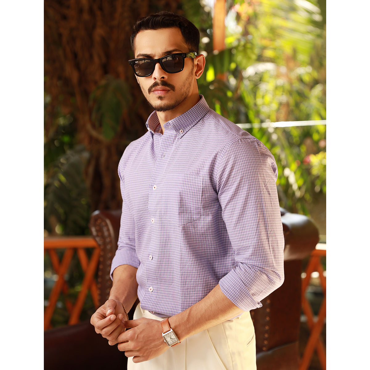 Eminent Men's Saturday Check Shirt - Light Purple, Men's Shirts, Eminent, Chase Value