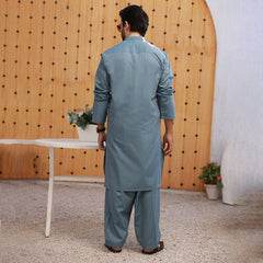 Valuables Men's Plain Shalwar Suit - Light Blue