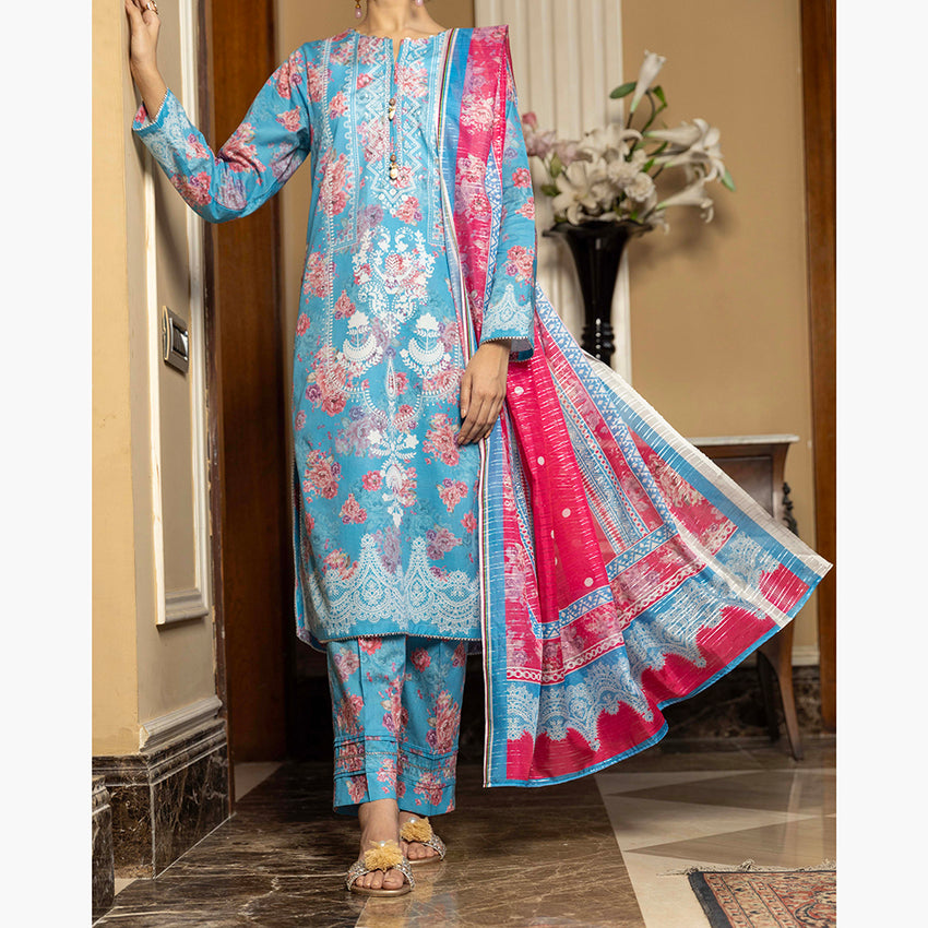 Eminent Cambric Printed Unstitched 3Pcs Suit - 3, Women, 3Pcs Shalwar Suit, Eminent, Chase Value