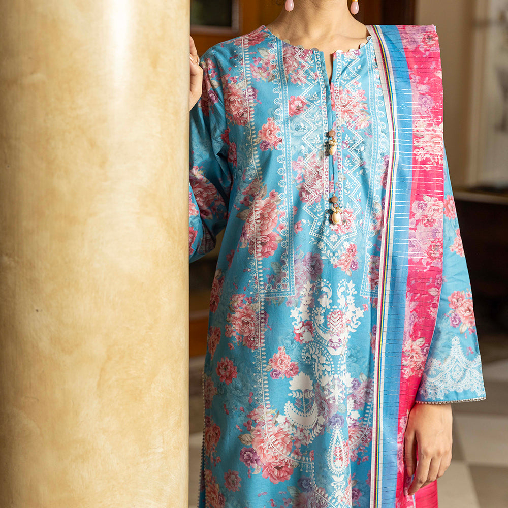 Eminent Cambric Printed Unstitched 3Pcs Suit - 3, Women, 3Pcs Shalwar Suit, Eminent, Chase Value