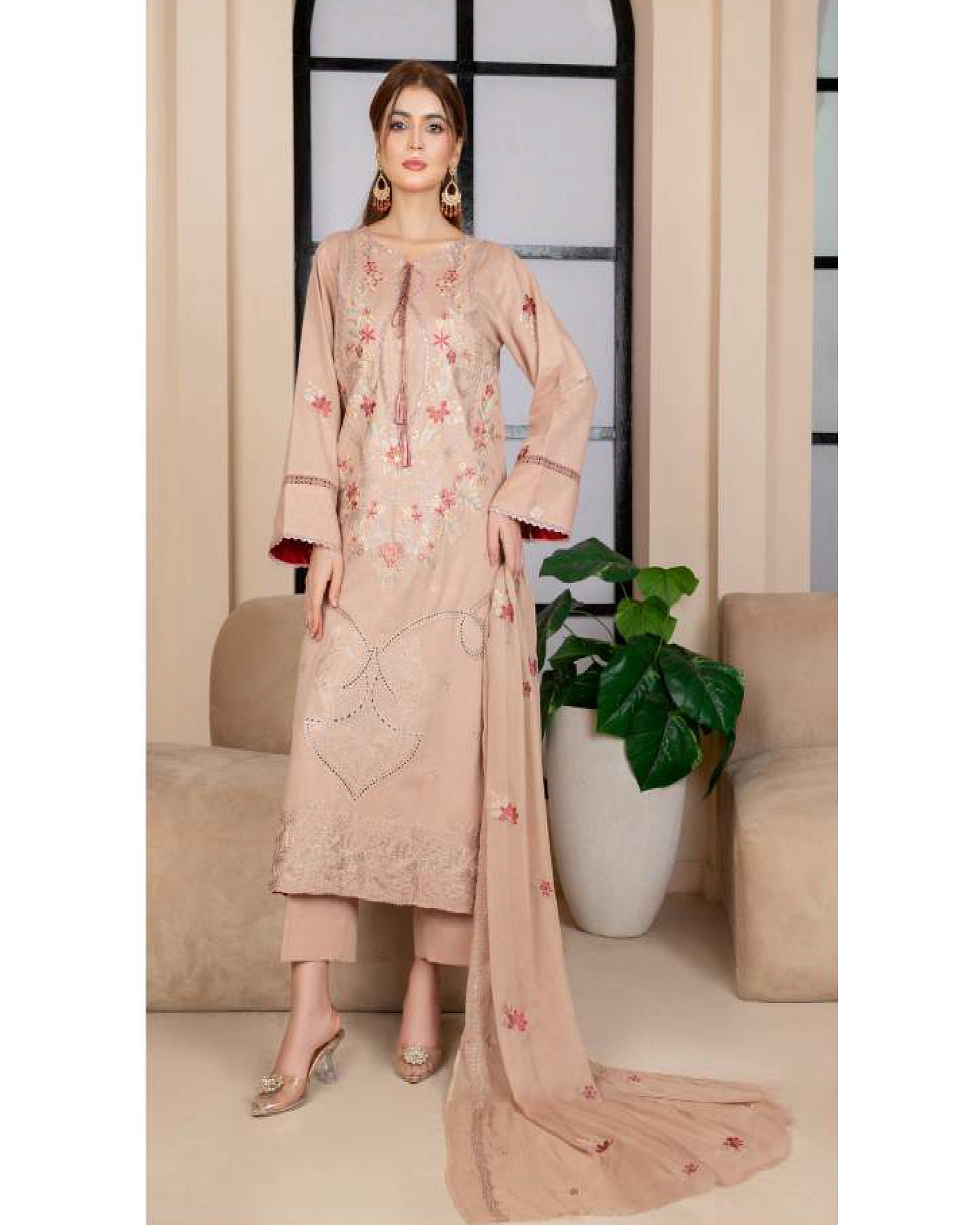 Noor Jahan Maha Noor Karandi Luxury Embroidered Suit with Dupatta - 15, Women, 3Pcs Shalwar Suit, Chase Value, Chase Value
