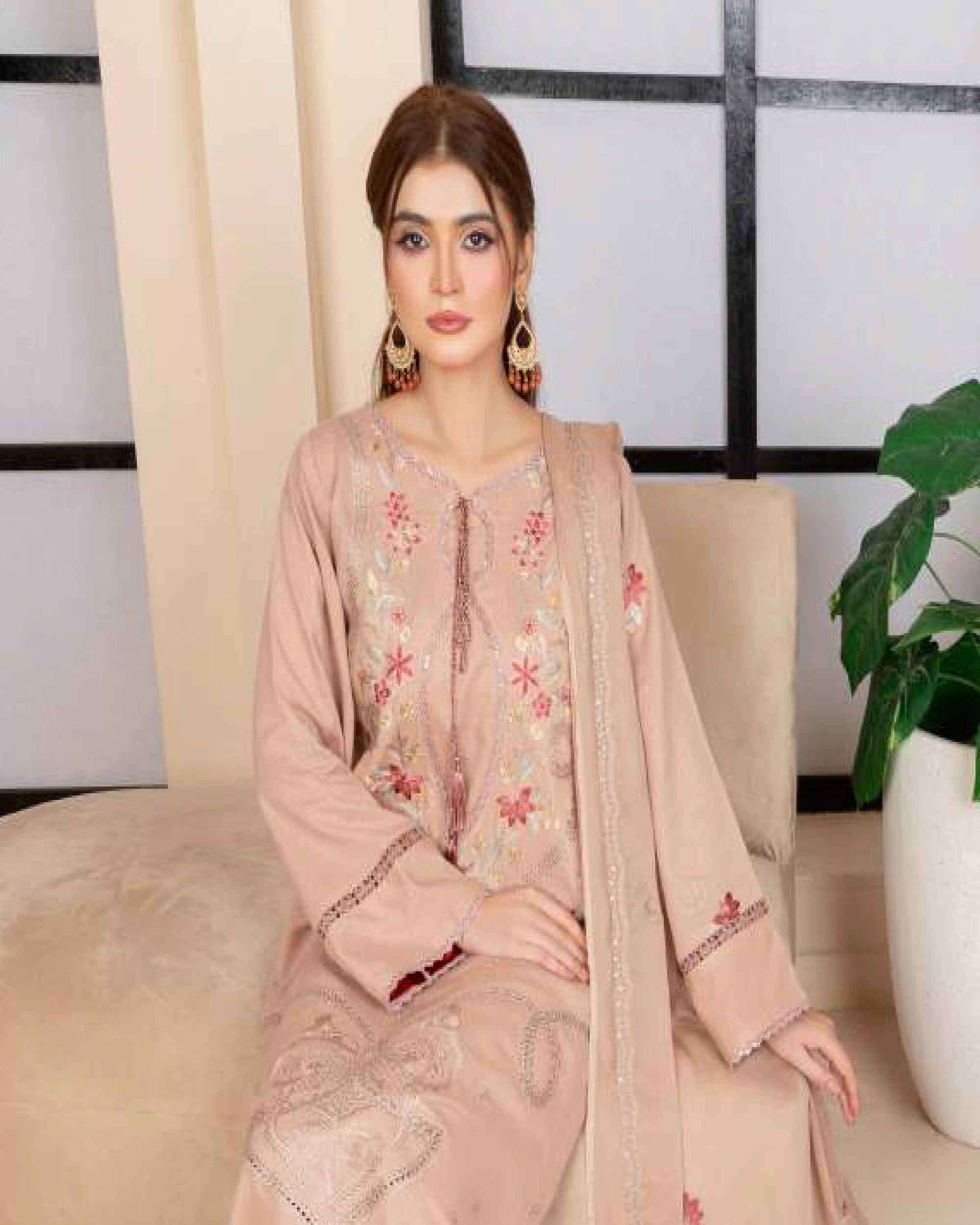 Noor Jahan Maha Noor Karandi Luxury Embroidered Suit with Dupatta - 15, Women, 3Pcs Shalwar Suit, Chase Value, Chase Value