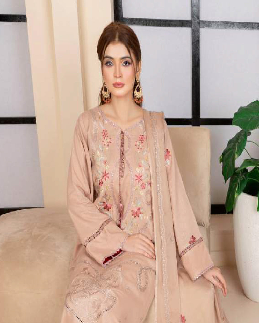 Noor Jahan Maha Noor Karandi Luxury Embroidered Suit with Dupatta - 15, Women, 3Pcs Shalwar Suit, Chase Value, Chase Value