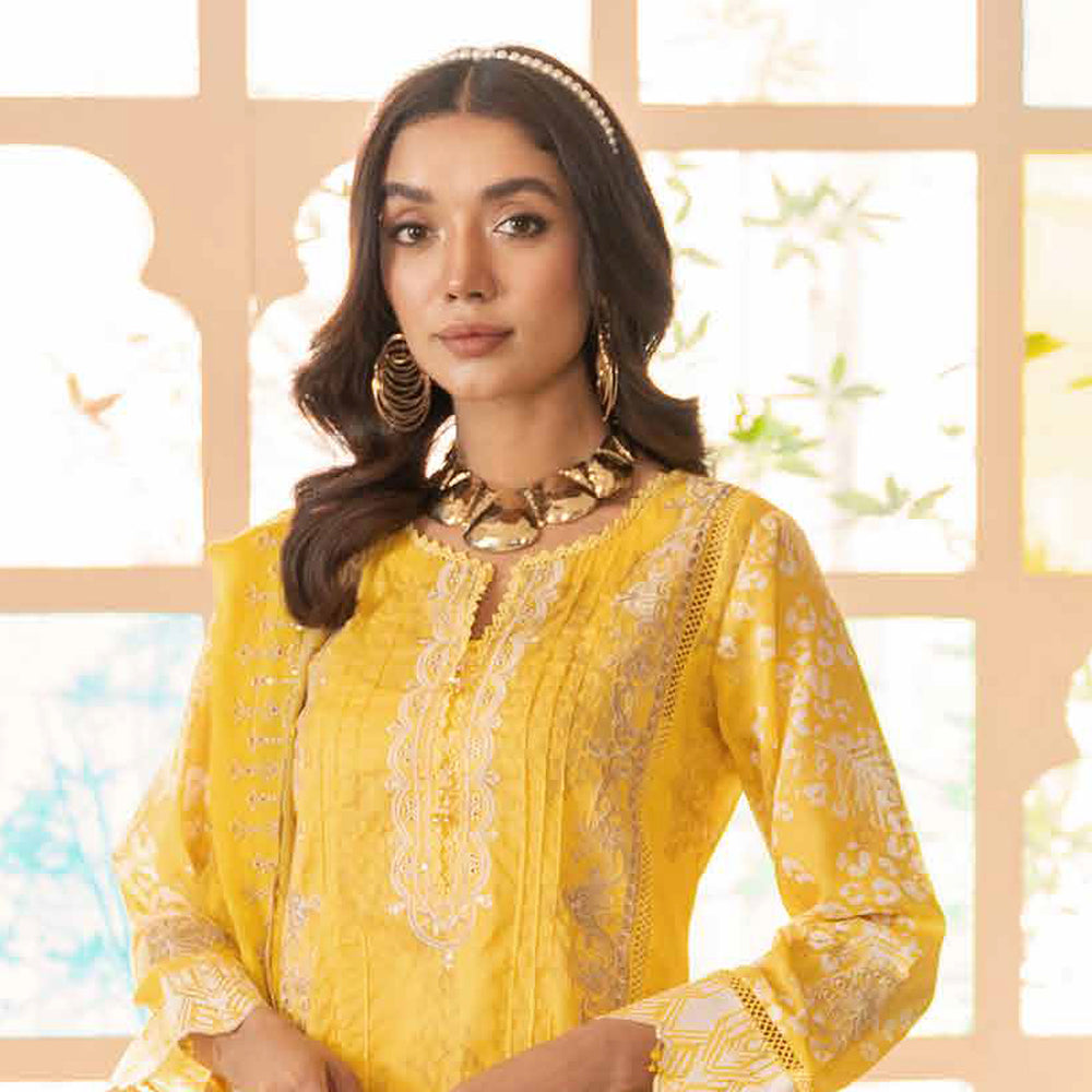 Sunshine Bloom By Al Zohaib Lawn Premium Unstitched 3 Pcs Suit - 6, Women, 3Pcs Shalwar Suit, Al-Zohaib Textiles, Chase Value
