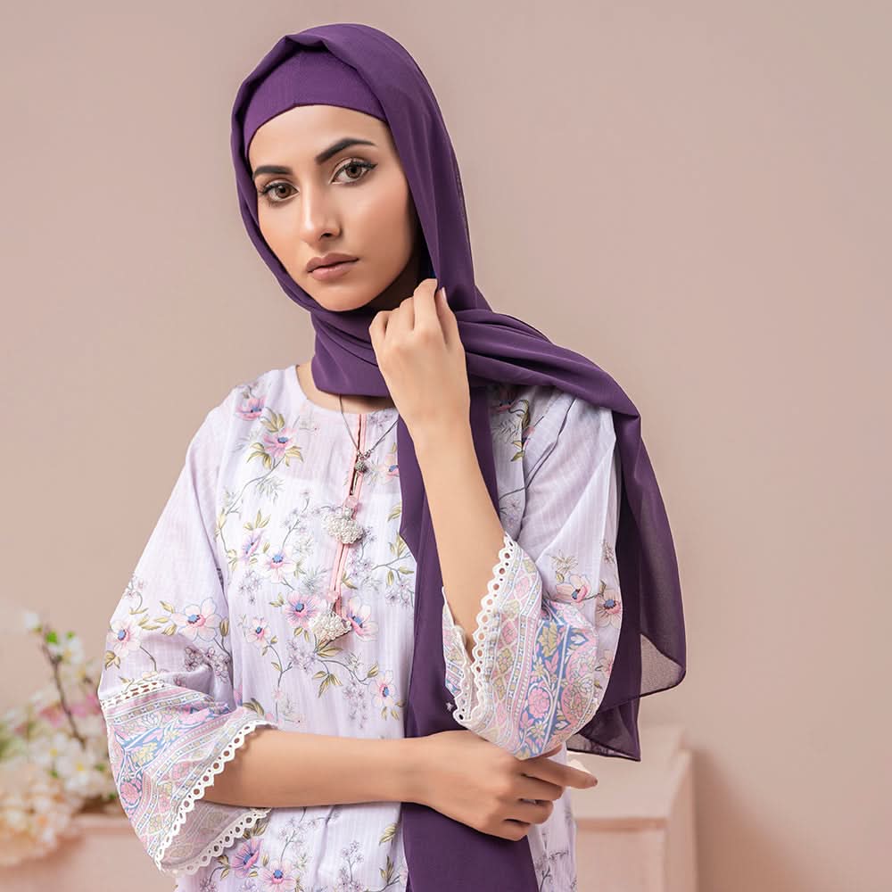 Eminent Printed Digital Lawn With Chiffon Dupatta Unstitched 3Pcs Suit - ES24LP3P12, Women, 3Pcs Shalwar Suit, Eminent, Chase Value