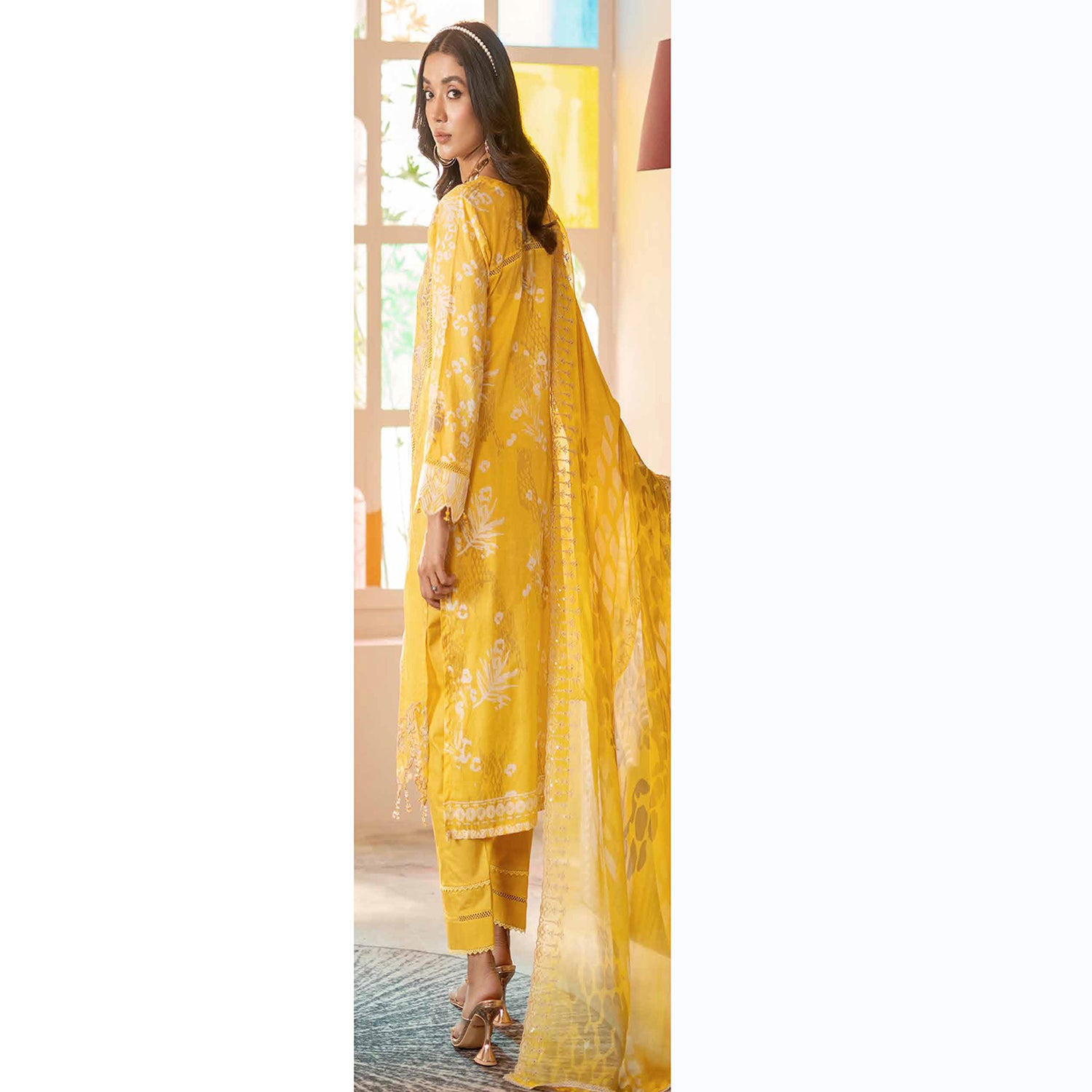 Sunshine Bloom By Al Zohaib Lawn Premium Unstitched 3 Pcs Suit - 6, Women, 3Pcs Shalwar Suit, Al-Zohaib Textiles, Chase Value
