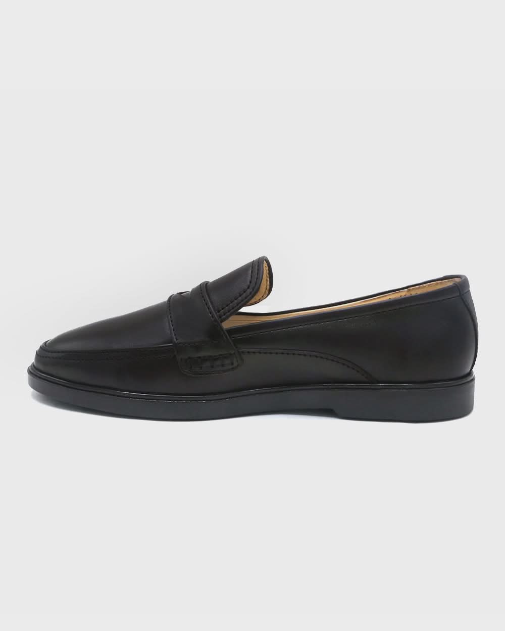 Eminent Men's Black Calf Leather Causal Loafers, Men's Casual Shoes, Eminent, Chase Value