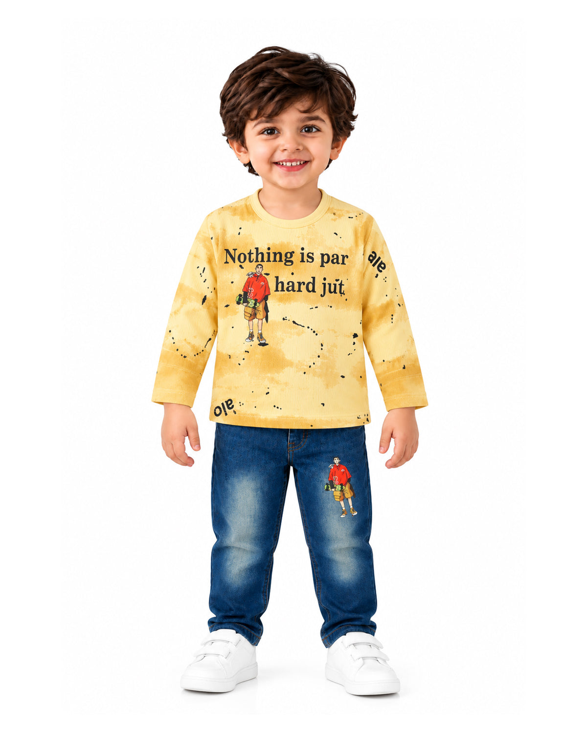 Valuables Boys Printed Full Sleeves Suit