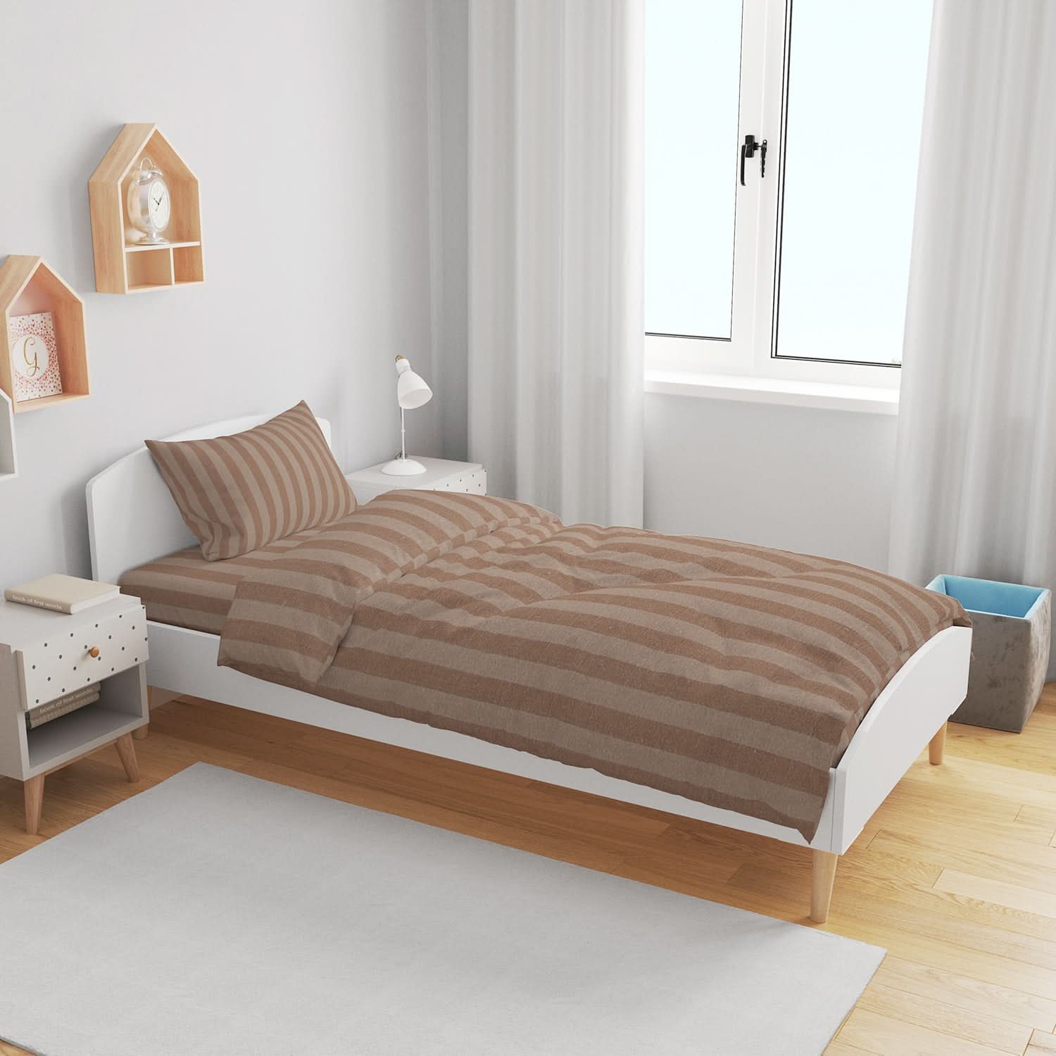 Single Bedsheet 2pcs - N29, Single Size Bed Sheet, Chase Value, Chase Value