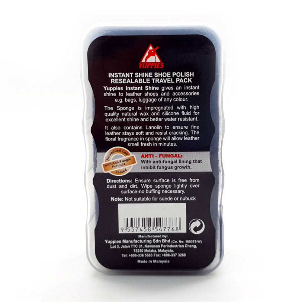 Shoe instant shine sponge - Black, Men's Shoe Brush, Chase Value, Chase Value