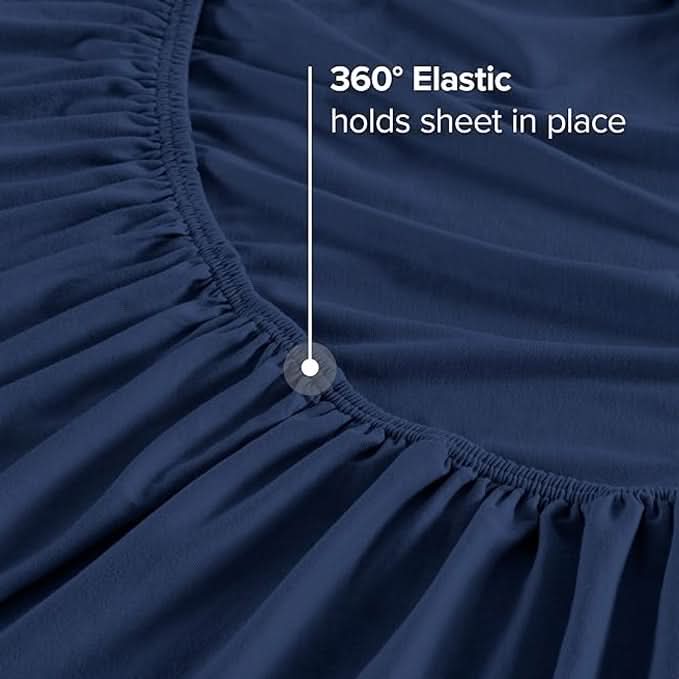 Double Bed Sheet - Navy Blue, Double Size Bed Sheet, Chase Value, Chase Value