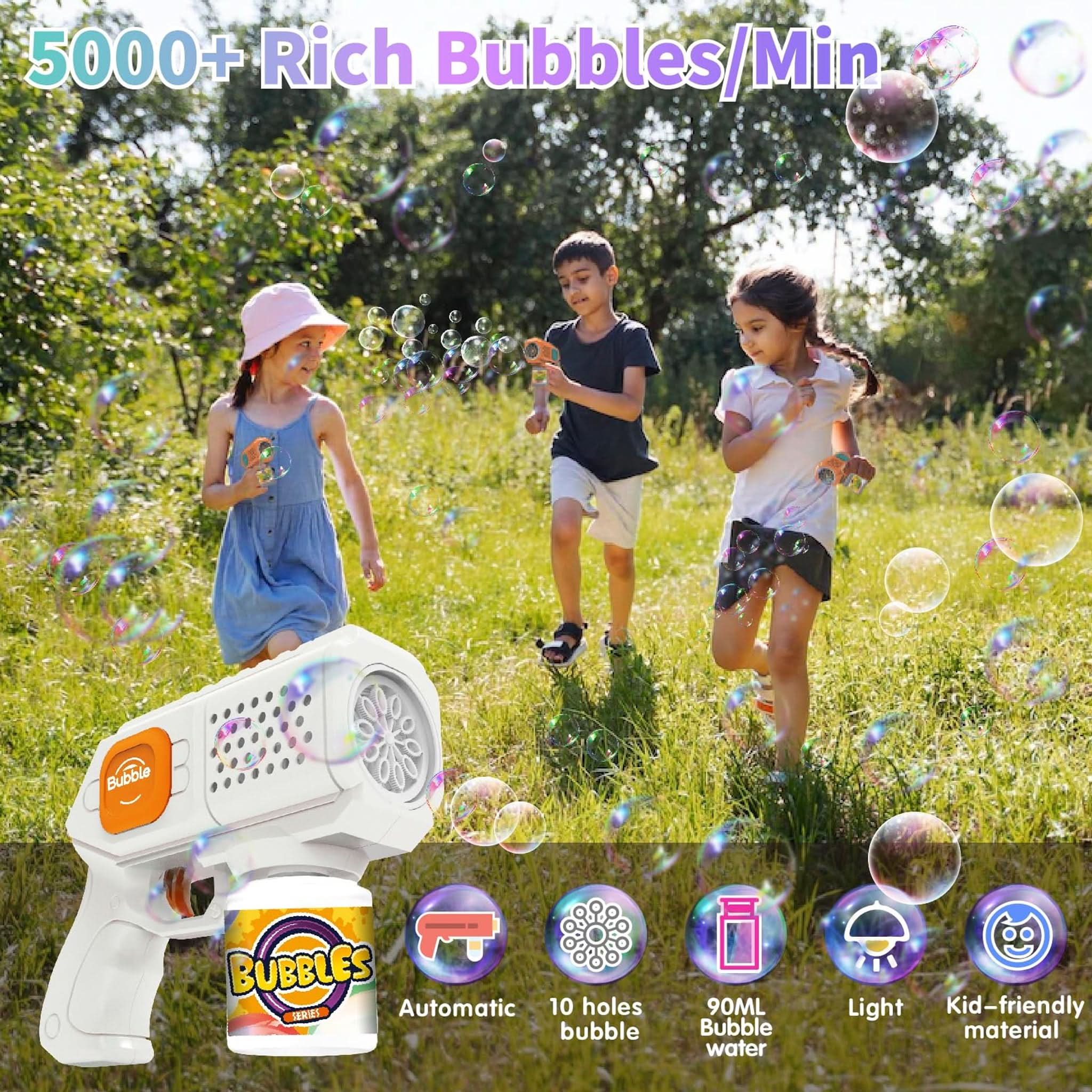 Bubble Blaster Gun Toy for Kids, Weapon Toys, Chase Value, Chase Value
