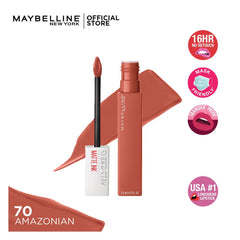 Maybelline Superstay Matte Ink Lipstick, 70 Amazonian, Lip Gloss And Balm, Maybelline, Chase Value