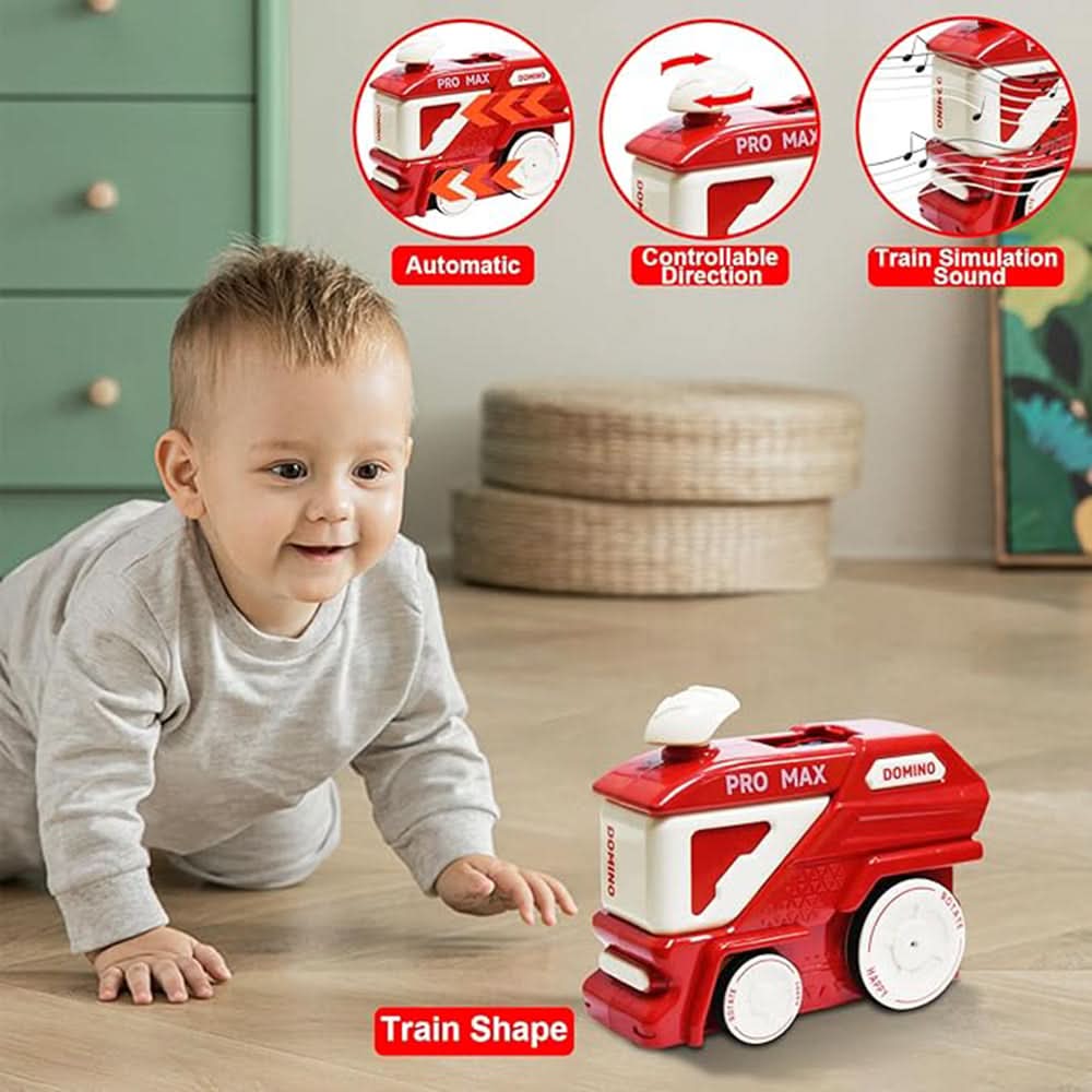 Kids Automatic Domino Train Car Toy Set, Non-Remote Control, Chase Value, Chase Value