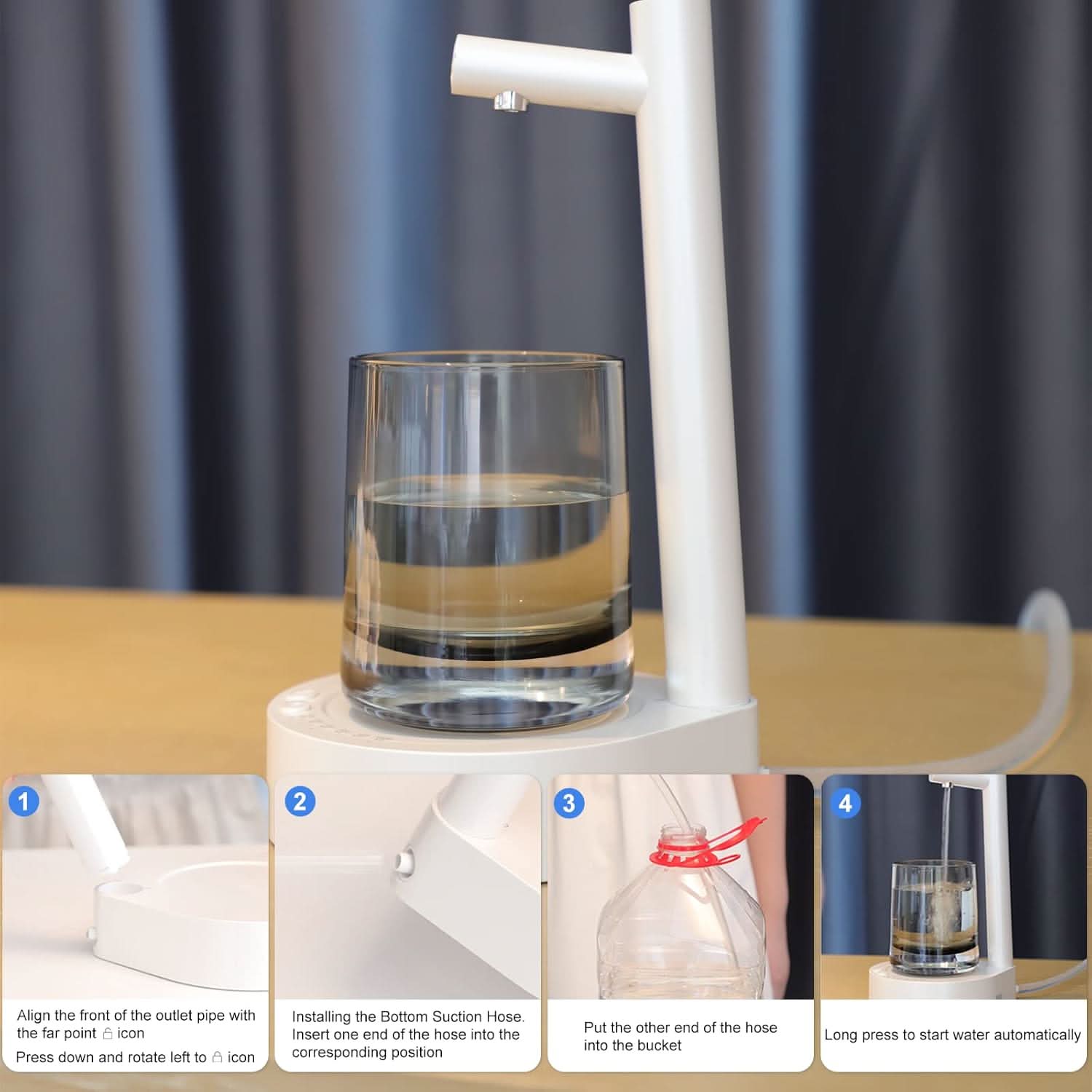 Rechargeable Smart Table Water Dispenser - White, Tiffin Boxes & Bottles, Chase Value, Chase Value