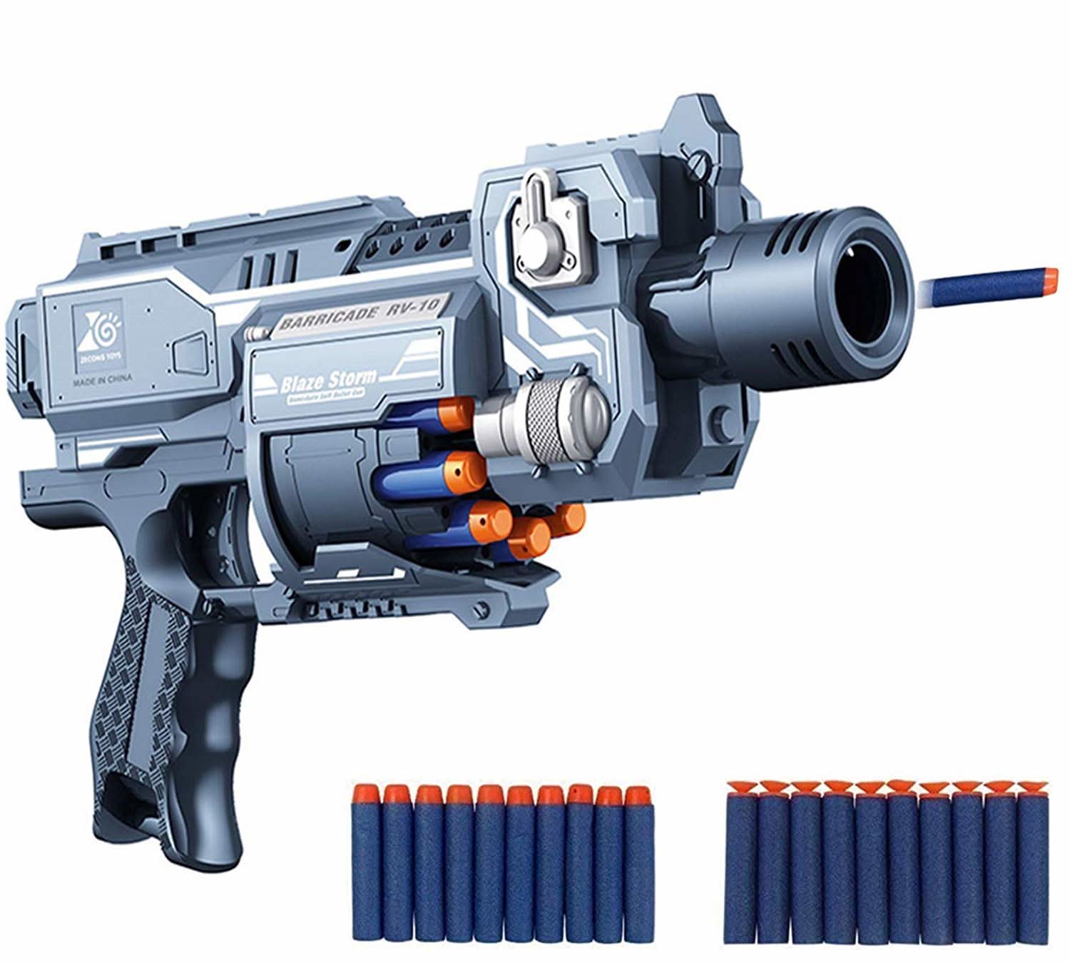 Blaze Soft Gun – Foam Dart Blaster for Kids - Steel Blue, Weapon Toys, Chase Value, Chase Value