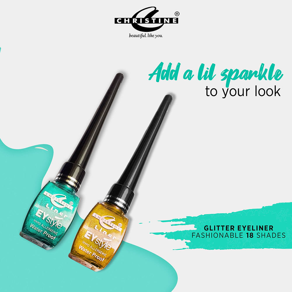 Christine Glitter Waterproof Eyeliner - 23, Eyeliner, Christine, Chase Value