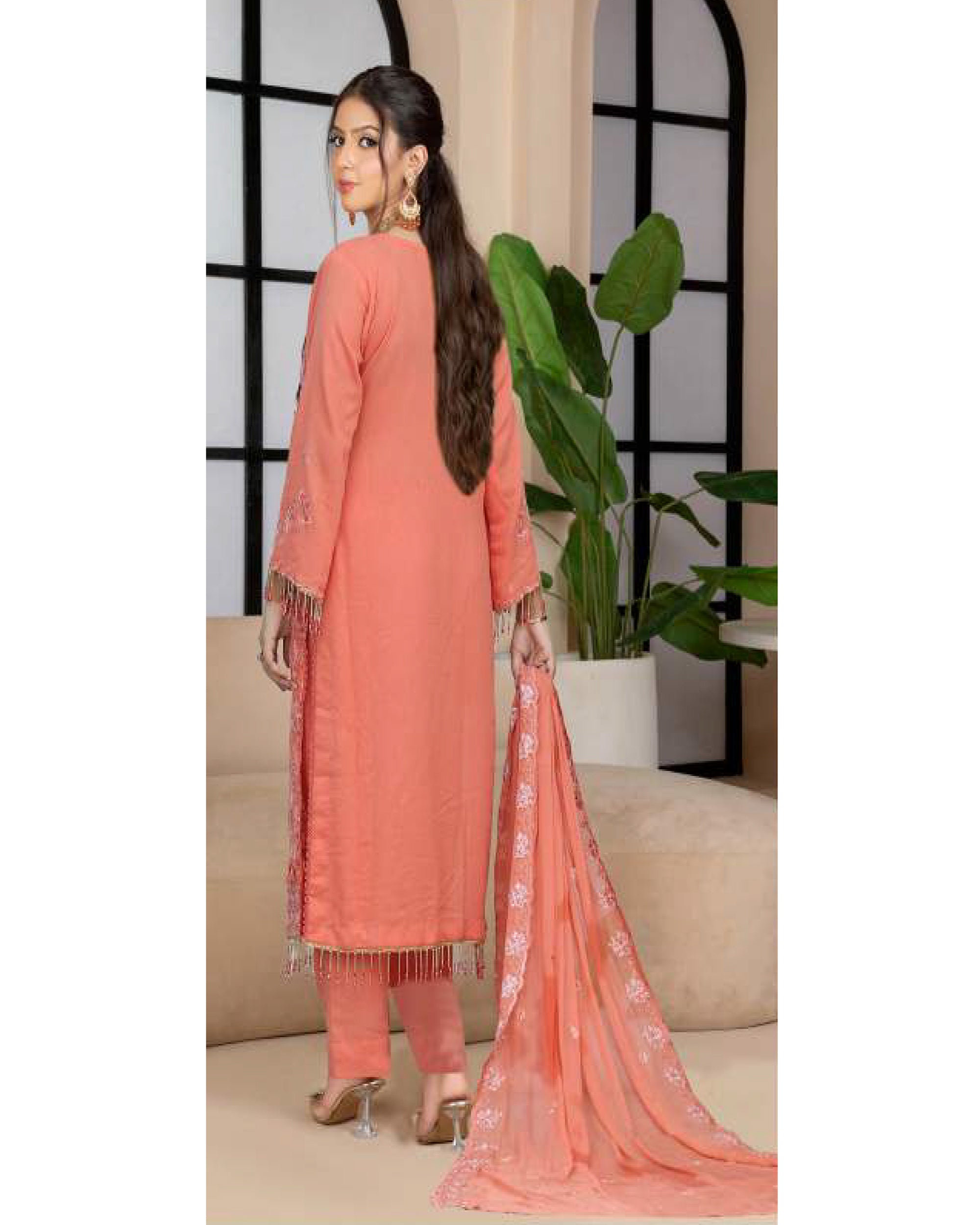 Noor Jahan Maha Noor Karandi Luxury Embroidered Suit with Dupatta - 13, Women, 3Pcs Shalwar Suit, Chase Value, Chase Value