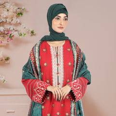 Eminent Women's Un-Stitched 3pcs Suit