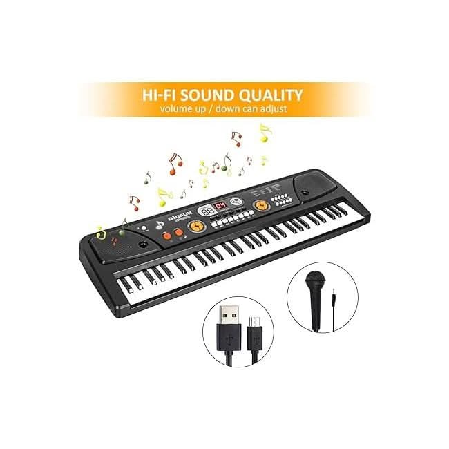 61 Keys BigFun Electronic Keyboard Piano With Mic, Musical Toys, Chase Value, Chase Value