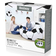 Bestway Soccer Ball Chair - Black & White, Educational Toys, Bestway, Chase Value