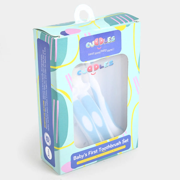 Cuddles First tooth brush and Oral hygiene set - Blue