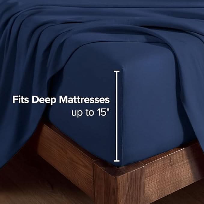 Double Bed Sheet - Navy Blue, Double Size Bed Sheet, Chase Value, Chase Value