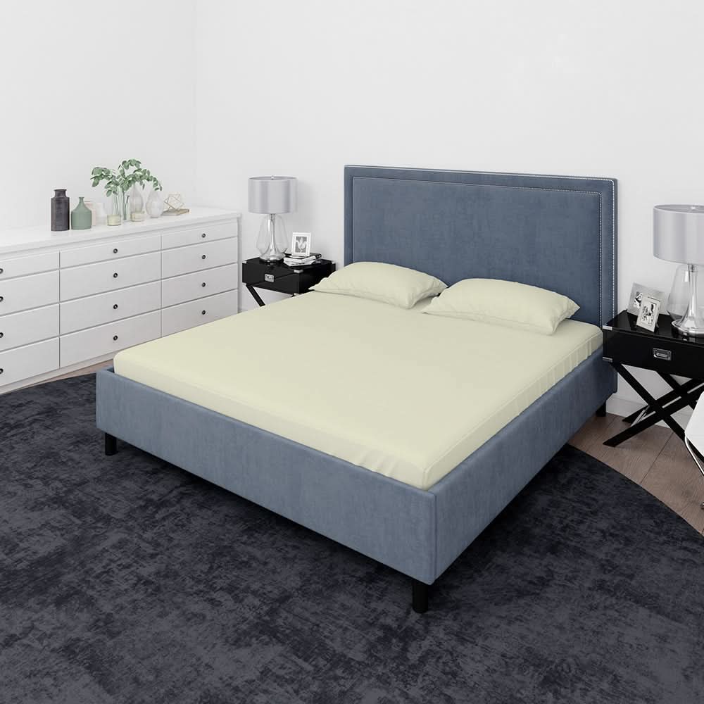 Eminent King Size Cotton Bed Sheet Dyed - Off White, King Size Bed Sheet, Eminent, Chase Value