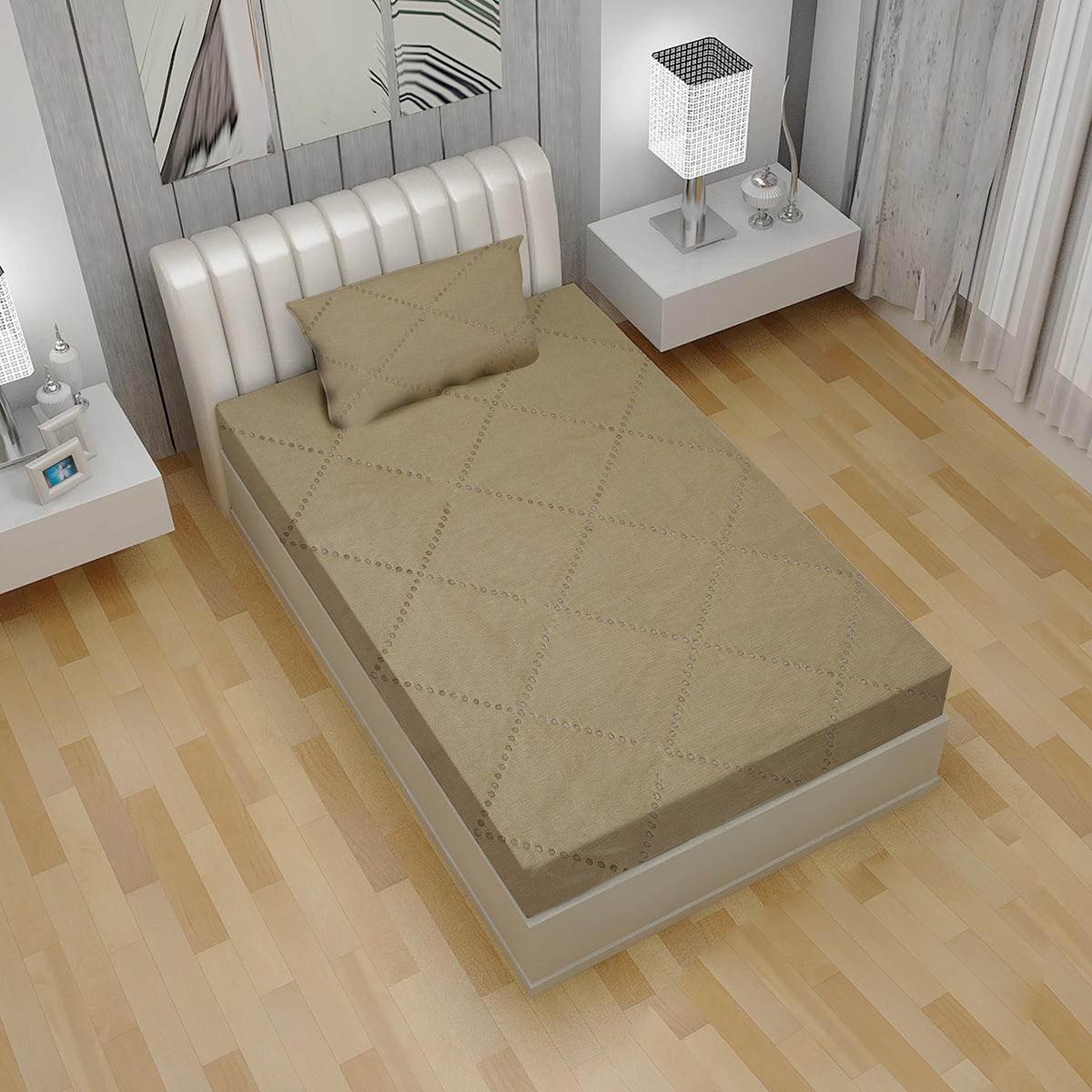 Single Quilted Cotton Waterproof Mattress Protector 42X78" - Skin, Mattress Protector, Chase Value, Chase Value