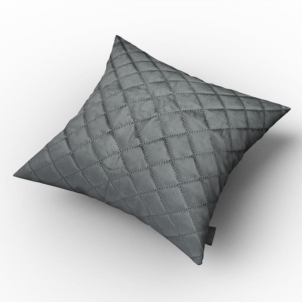 Velvet Cushion 2pcs Set - Grey, Cushion Cover, Chase Value, Chase Value