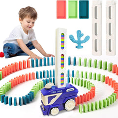 Kids Automatic Domino Train Car Toy Set