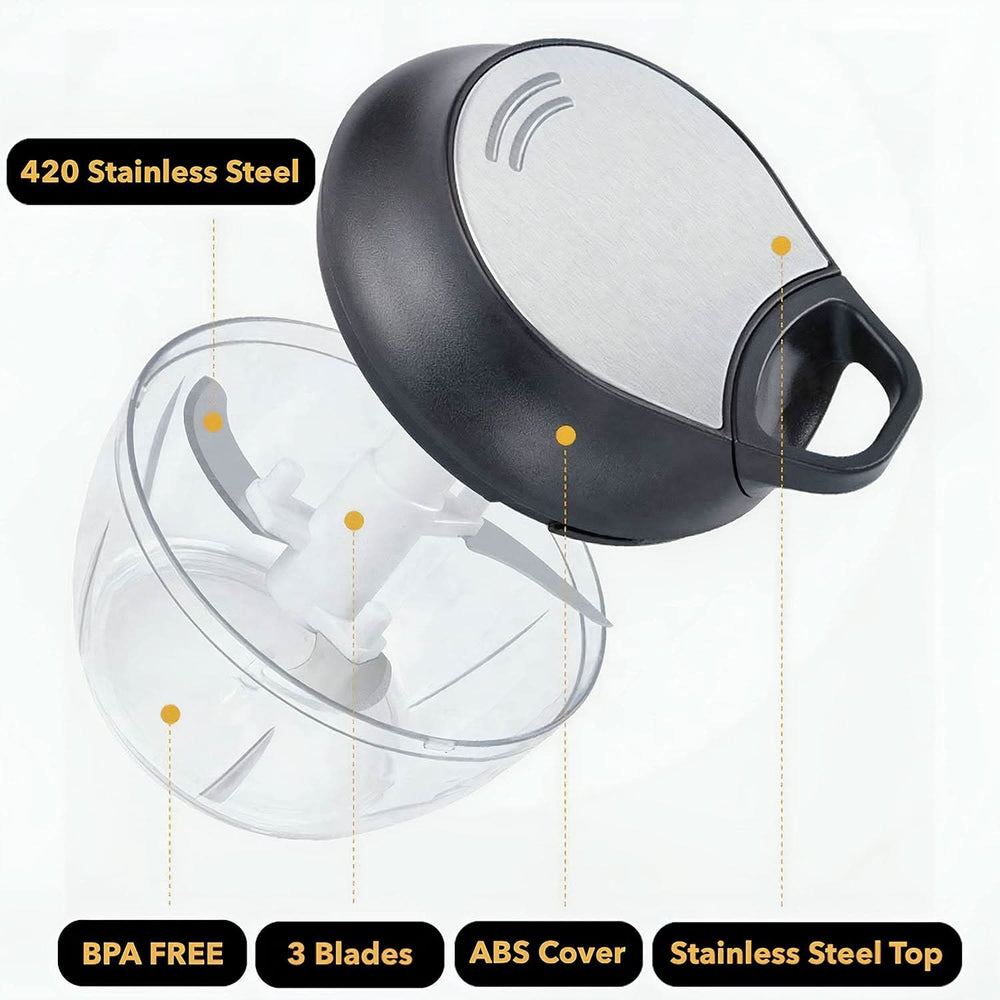 Manual Food Chopper - Spin & Chopper - 500Ml, Chopper, Chase Value, Chase Value