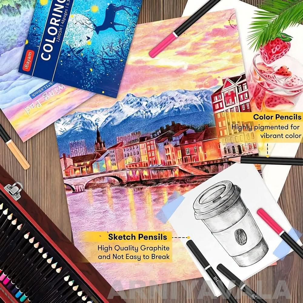 Colored Pencils, Drawing & Art Supplies, 180 Pcs, Coloring Tools, Chase Value, Chase Value