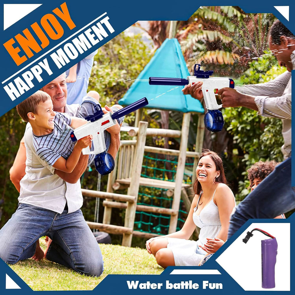 B/O Water Gun – Battery Operated Water Blaster - Blue & White, Weapon Toys, Chase Value, Chase Value