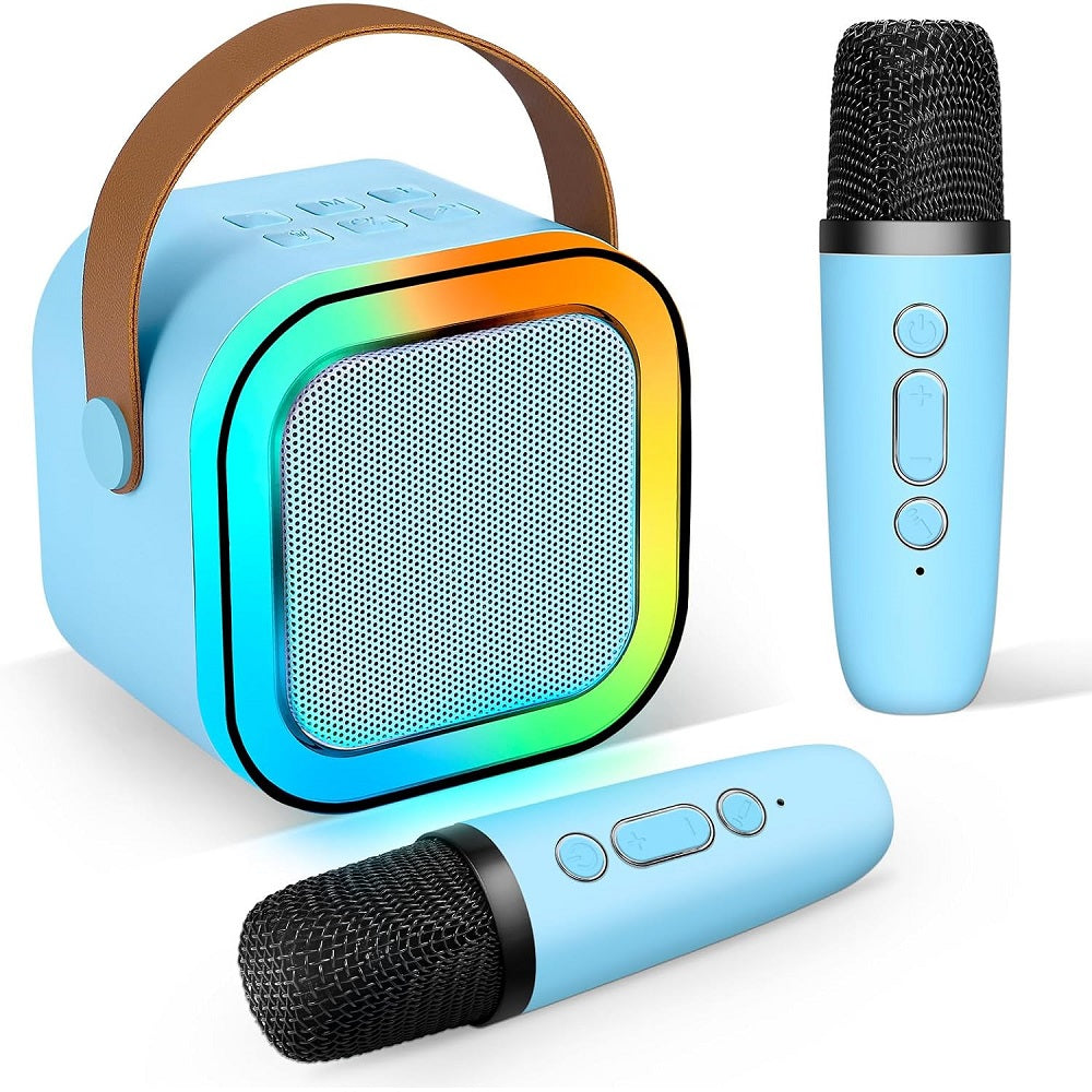Colorful Karaoke Sound System Mic Speaker With 2 Mics, Model: K12, Bluetooth Speakers, Chase Value, Chase Value