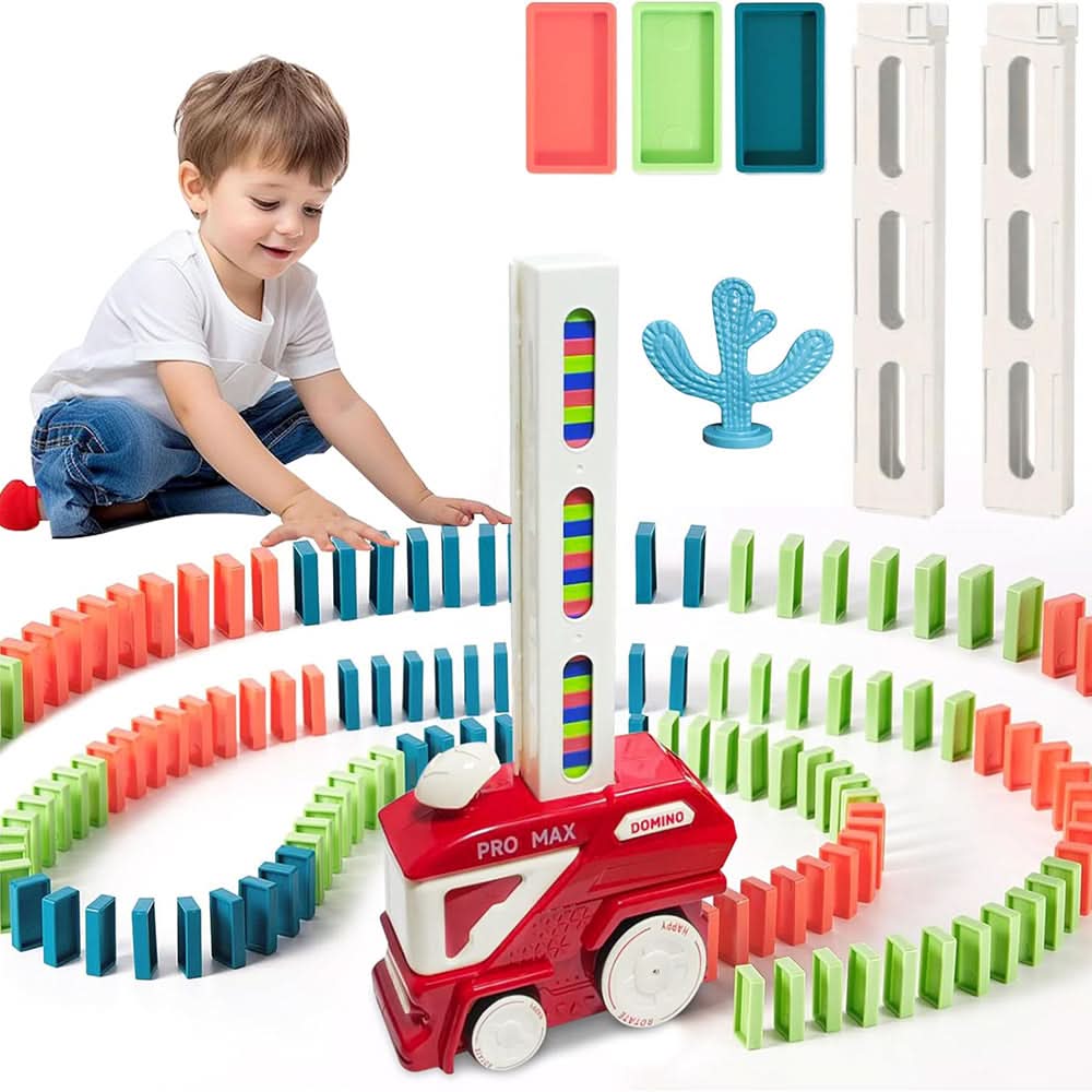 Kids Automatic Domino Train Car Toy Set, Non-Remote Control, Chase Value, Chase Value